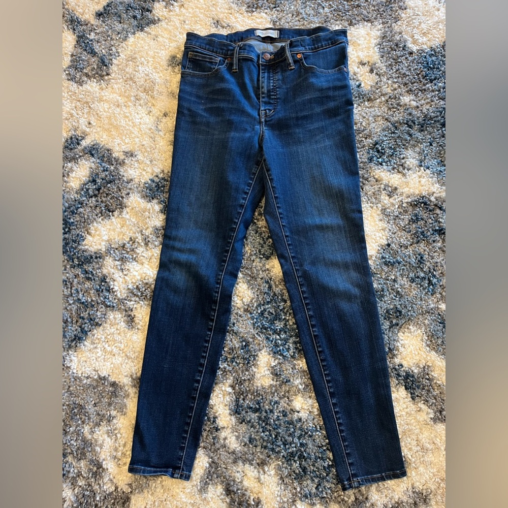 Madewell Dark Wash 9” High-Rise Skinny Jeans (Size 31)